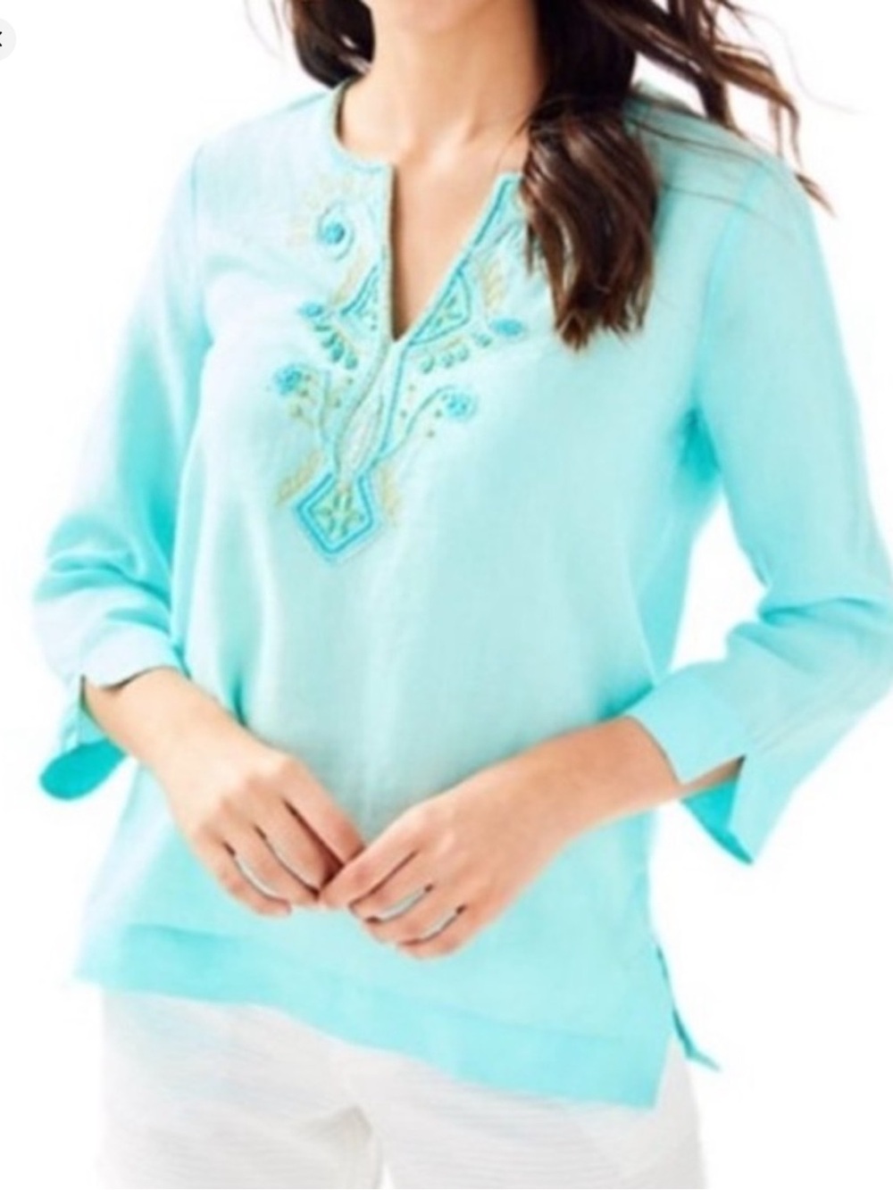 Lilly Pulitzer Amelia Island Tunic in Seasalt Blue, Size XS